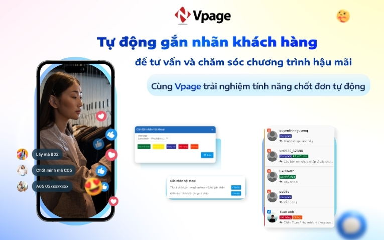 In comment và gán nhãn tự động cho các comment trên livestream